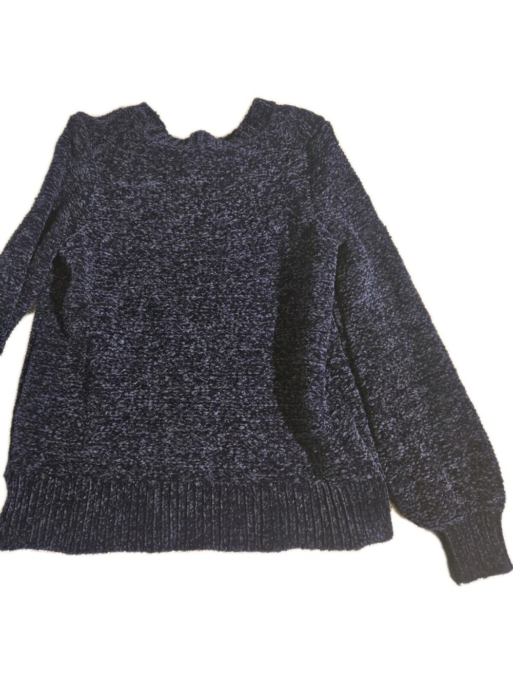 Loft NWT Navy Pullover Sweater Bucle Knit Size S Preppy Business